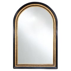 Antique French Ebony Wood Mirror