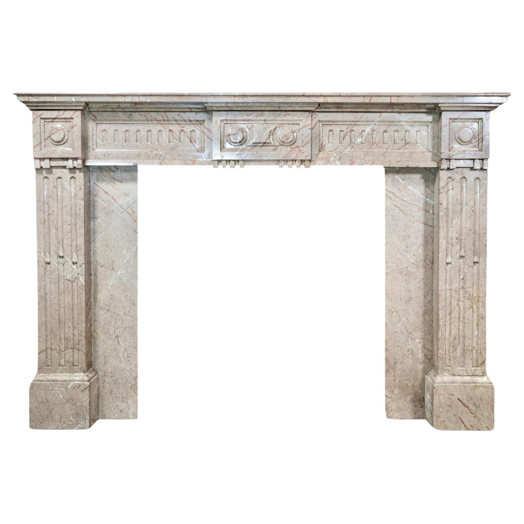 French Brignoles Marble Mantel For Sale