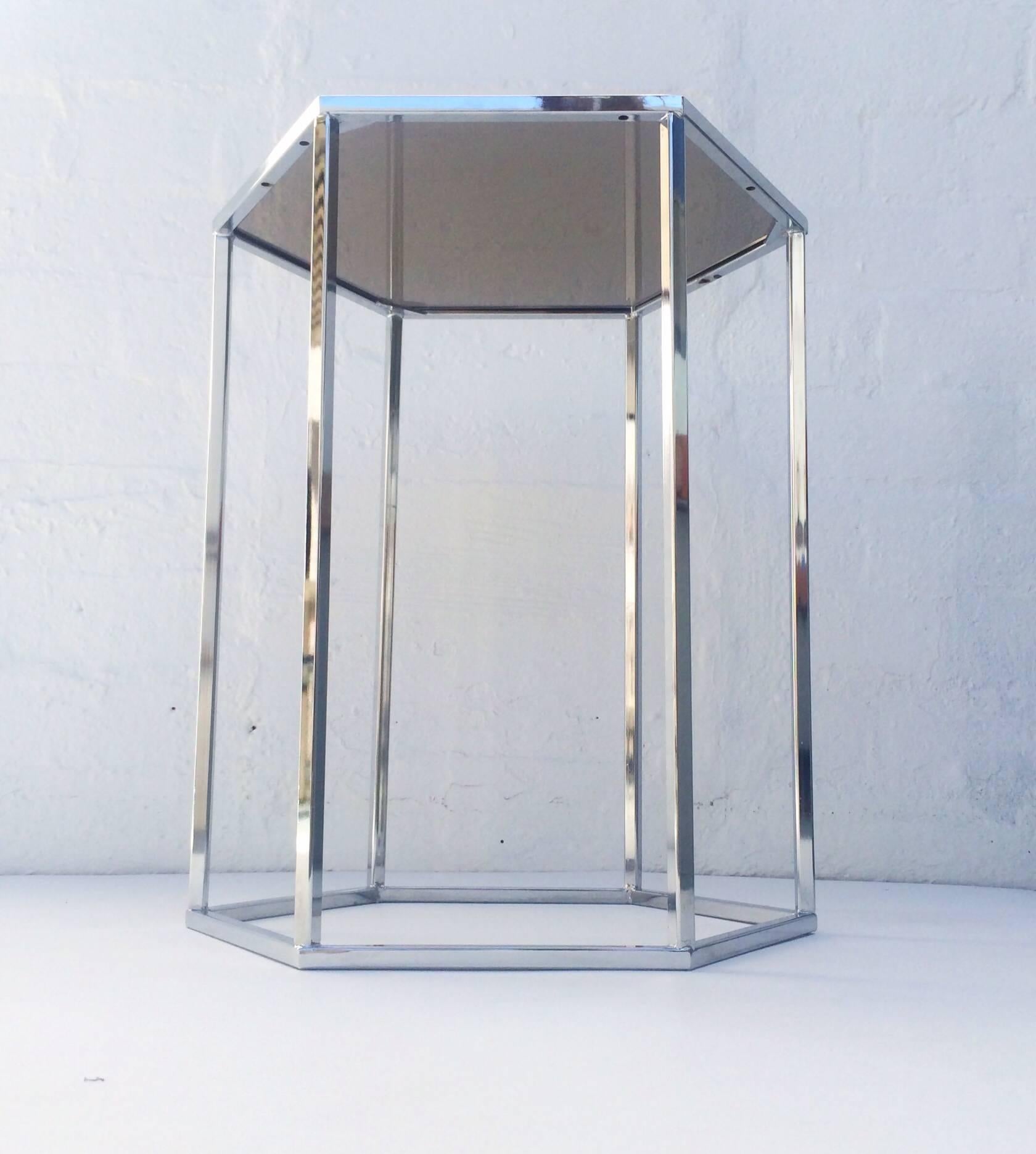 hexagon glass table