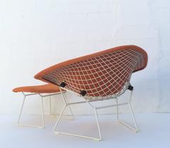 Early Diamond Chair with Ottoman Designed by Harry Bertoia for Knoll