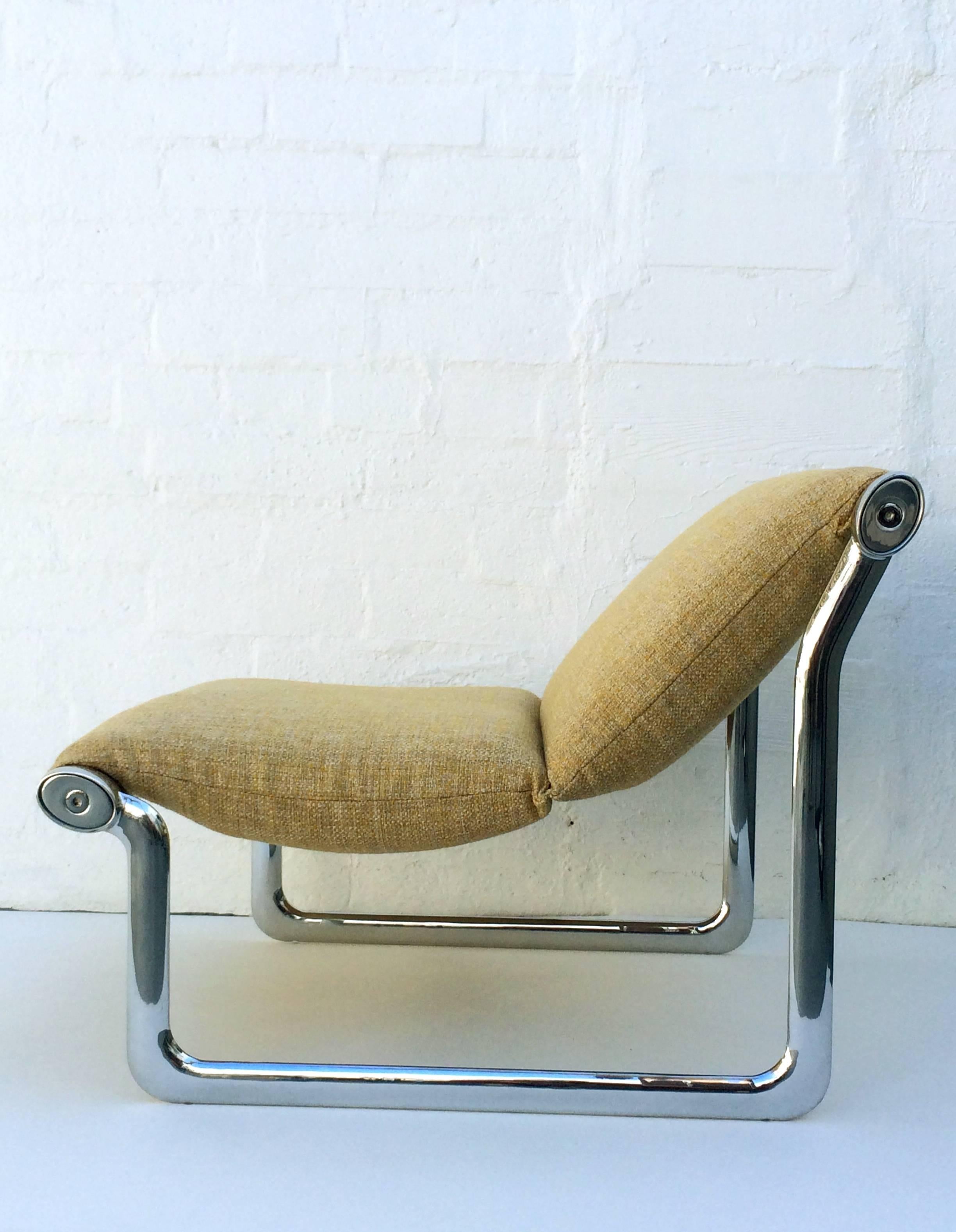 Mid-Century Modern Polished Aluminum Lounge Chairs by Hannah Morrison for Knoll International 