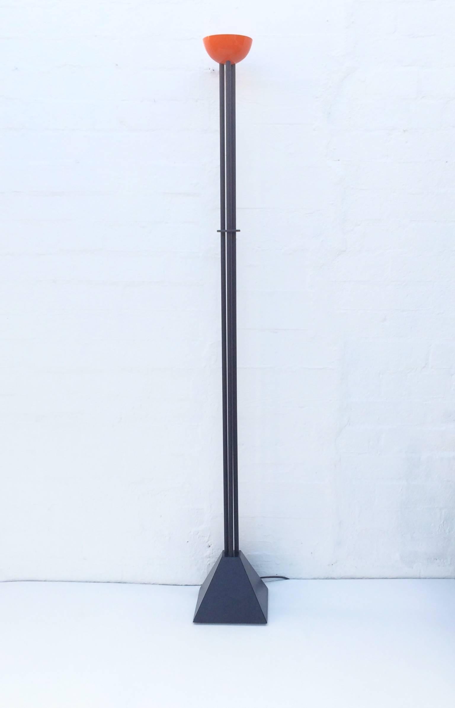 Powder-Coated Torchiere Floor Lamp Designed by Ron Rezek