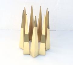Polished Brass Sculpted Table Base