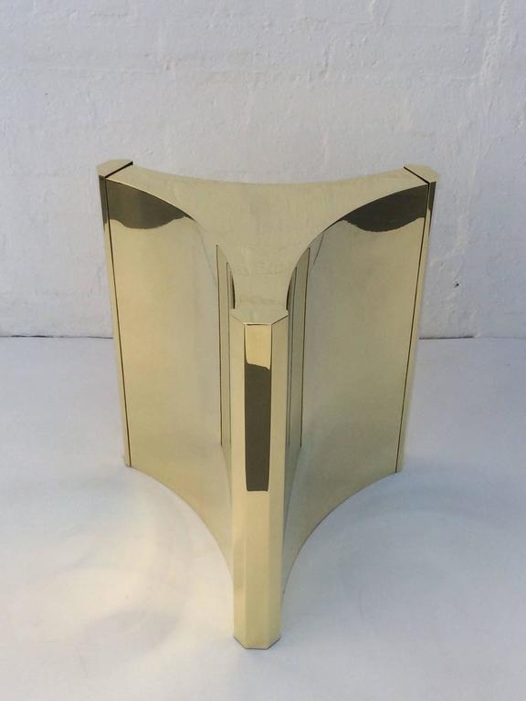Polished Brass Trifoil Table Base by Mastercraft at 1stDibs
