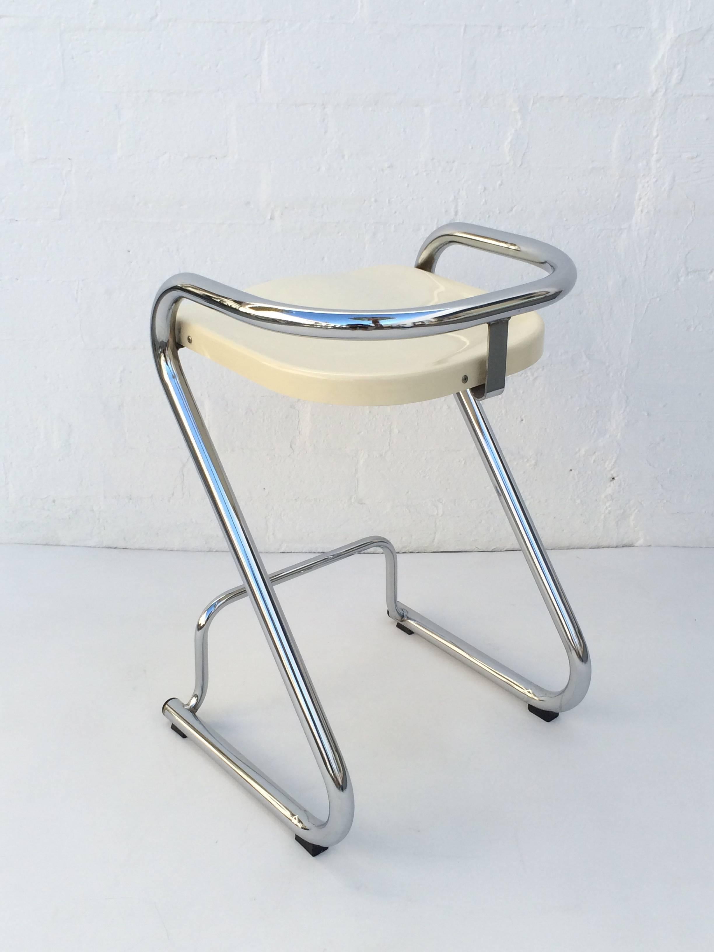 Mid-Century Modern 1960s Chrome Barstools by Börger Lindau & Bo Lindekrantz for Lammhults