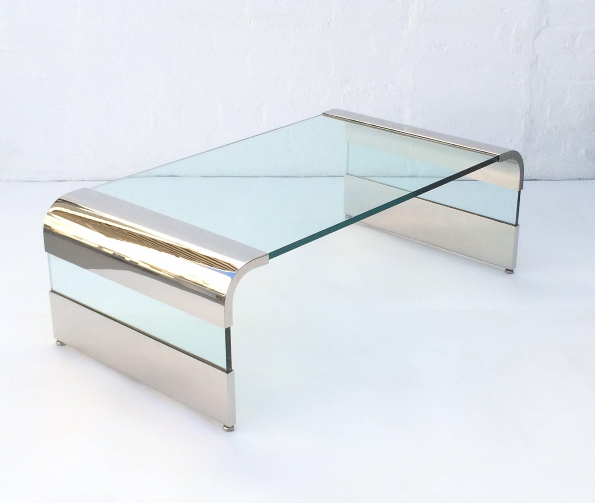 Waterfall Cocktail Table by Leon Rosen for Pace Collection In Excellent Condition In Palm Springs, CA