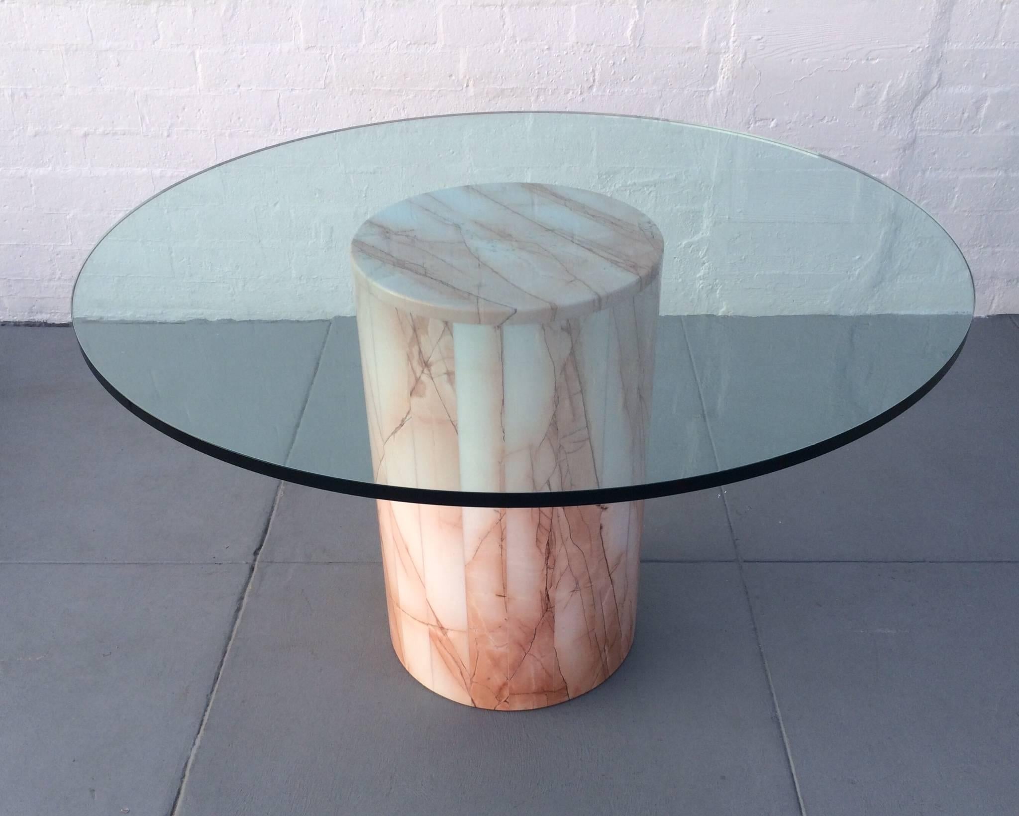 Italian Marble and Glass Dining Table 3