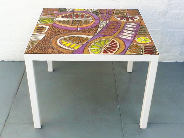 Studio Ceramic Tile Top Table by Brent For Sale at 1stdibs