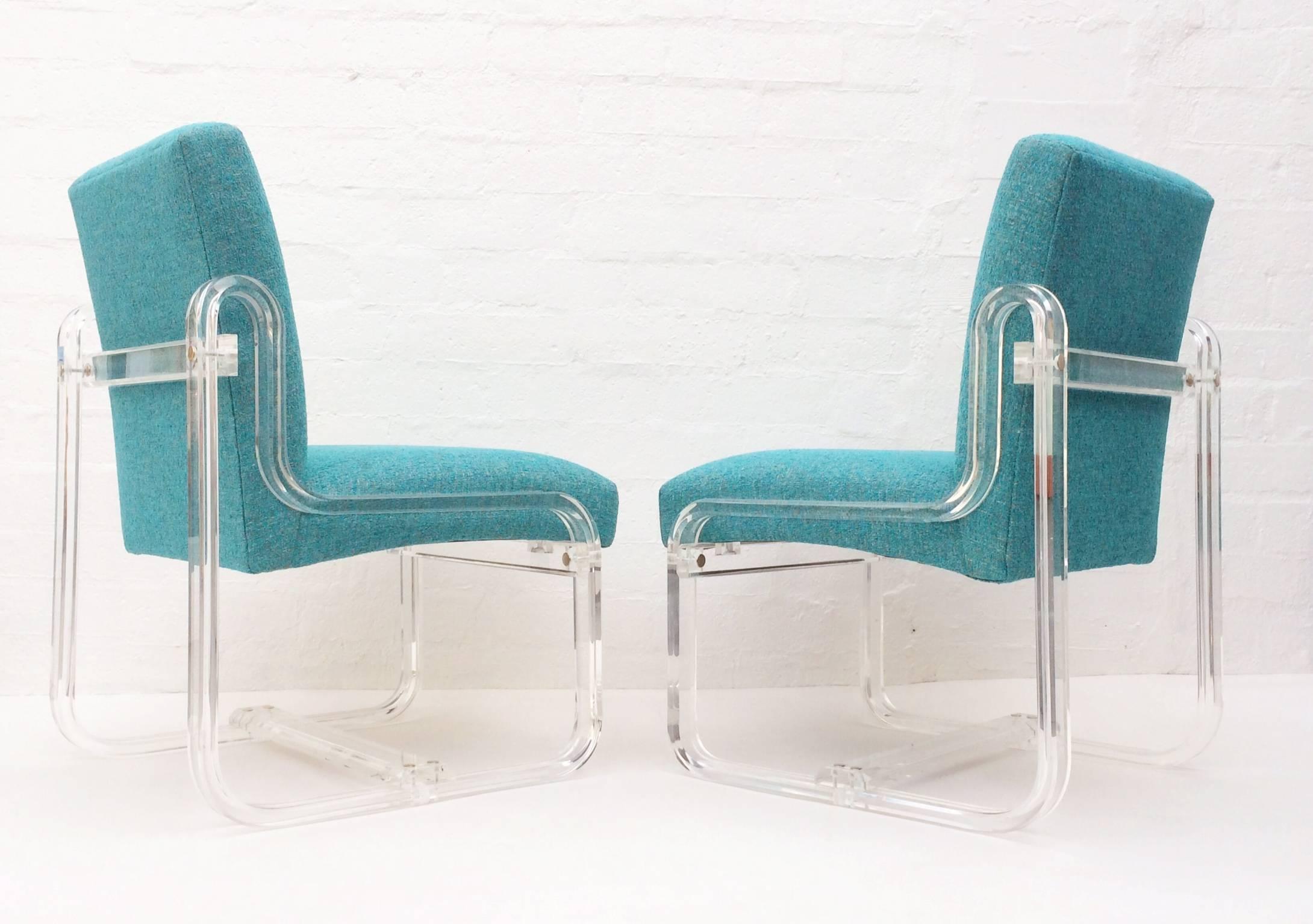 Fin du 20e siècle Ensemble de quatre chaises de salle à manger en acrylique par Vivid en vente