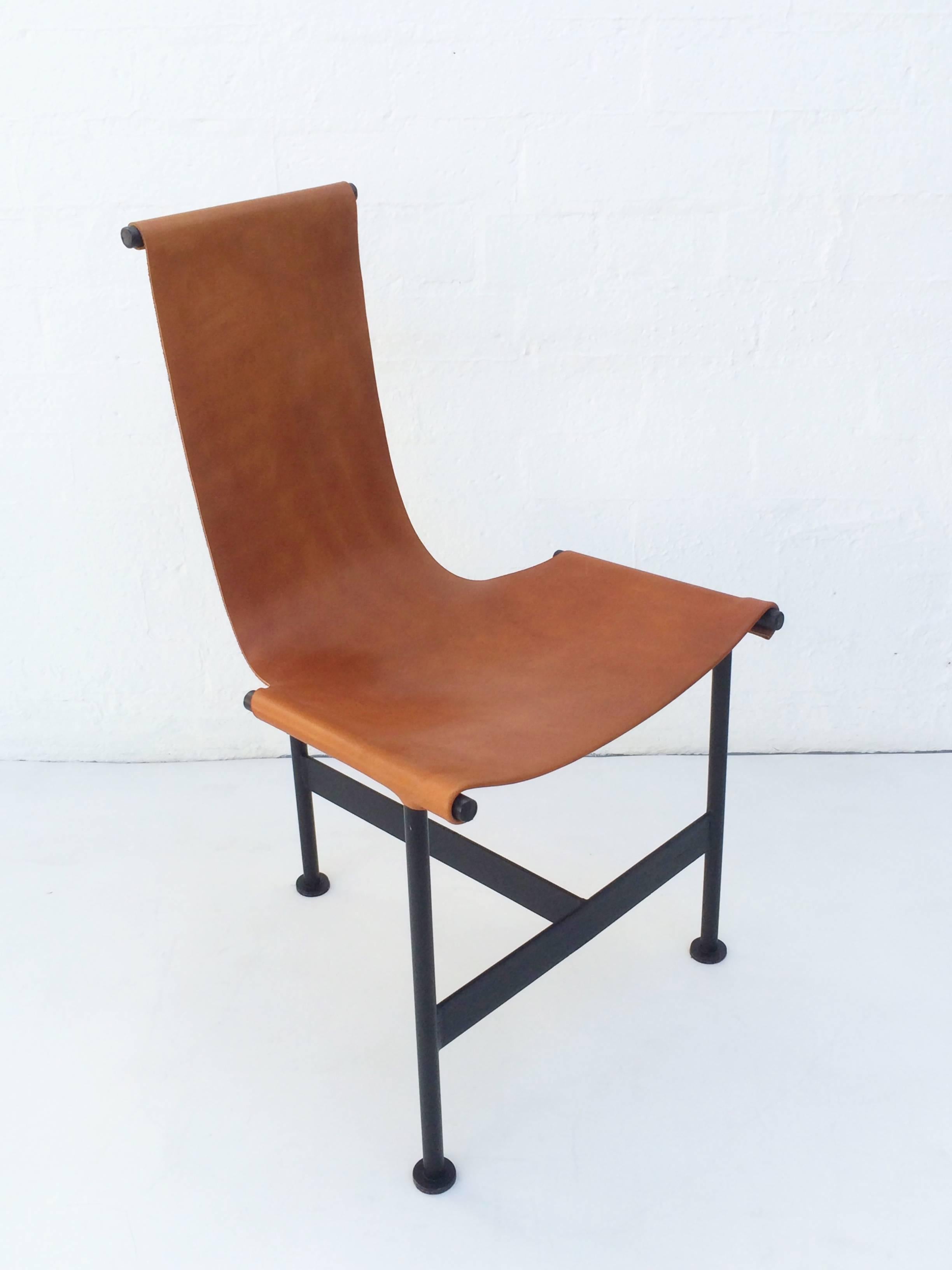 leather and iron dining chairs