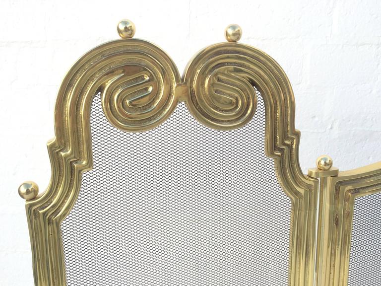 Brass Fireplace Screen at 1stDibs