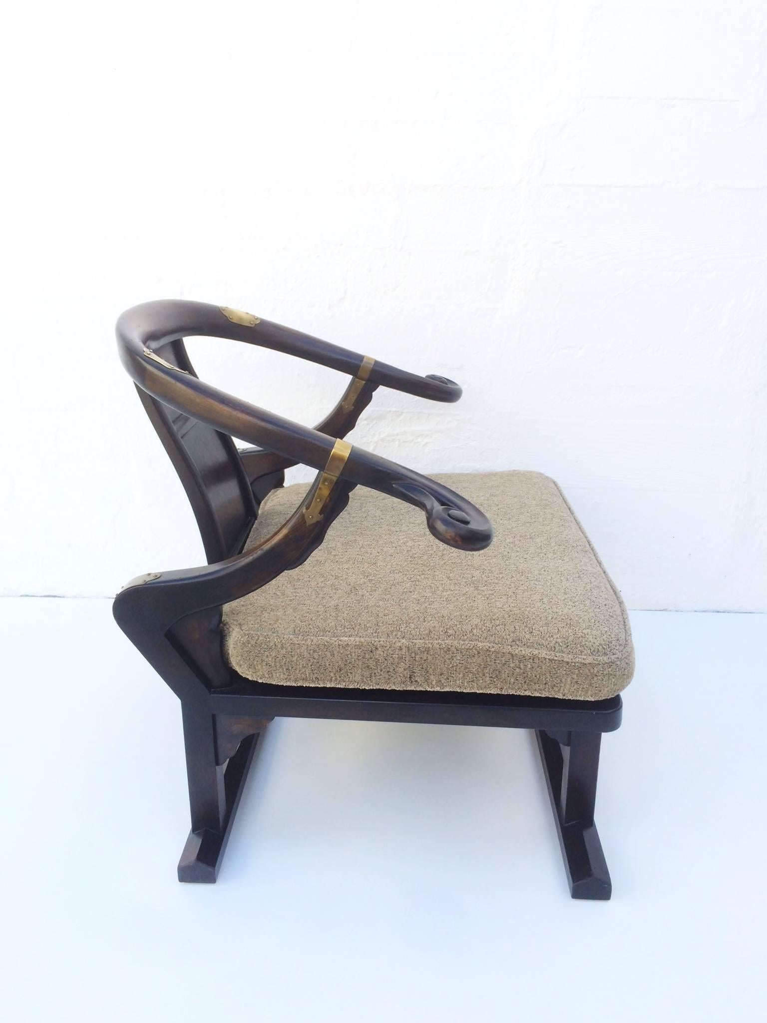Mid-Century Modern Walnut Lounge Chair by Baker Furniture Company