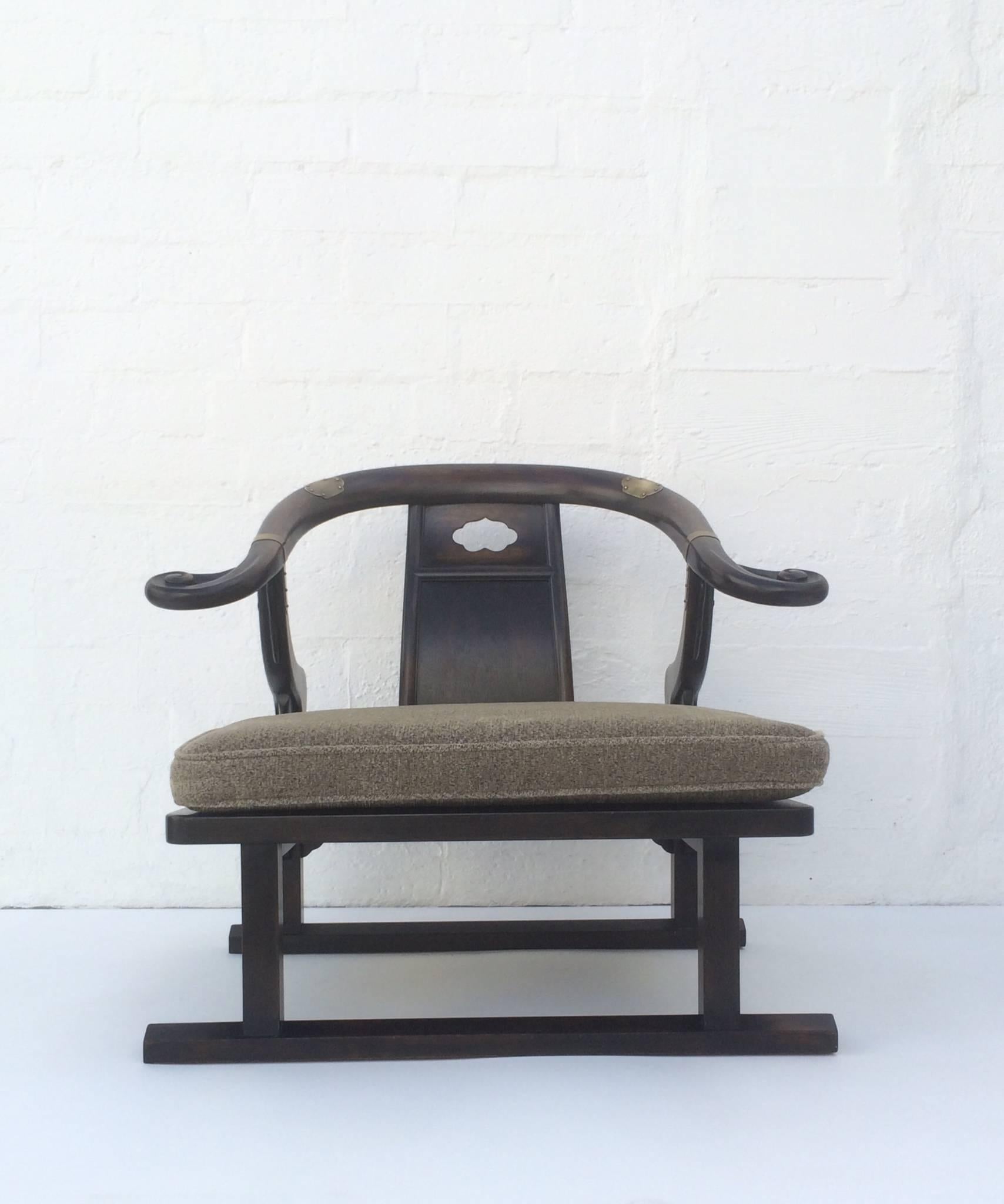 Mid-20th Century Walnut Lounge Chair by Baker Furniture Company