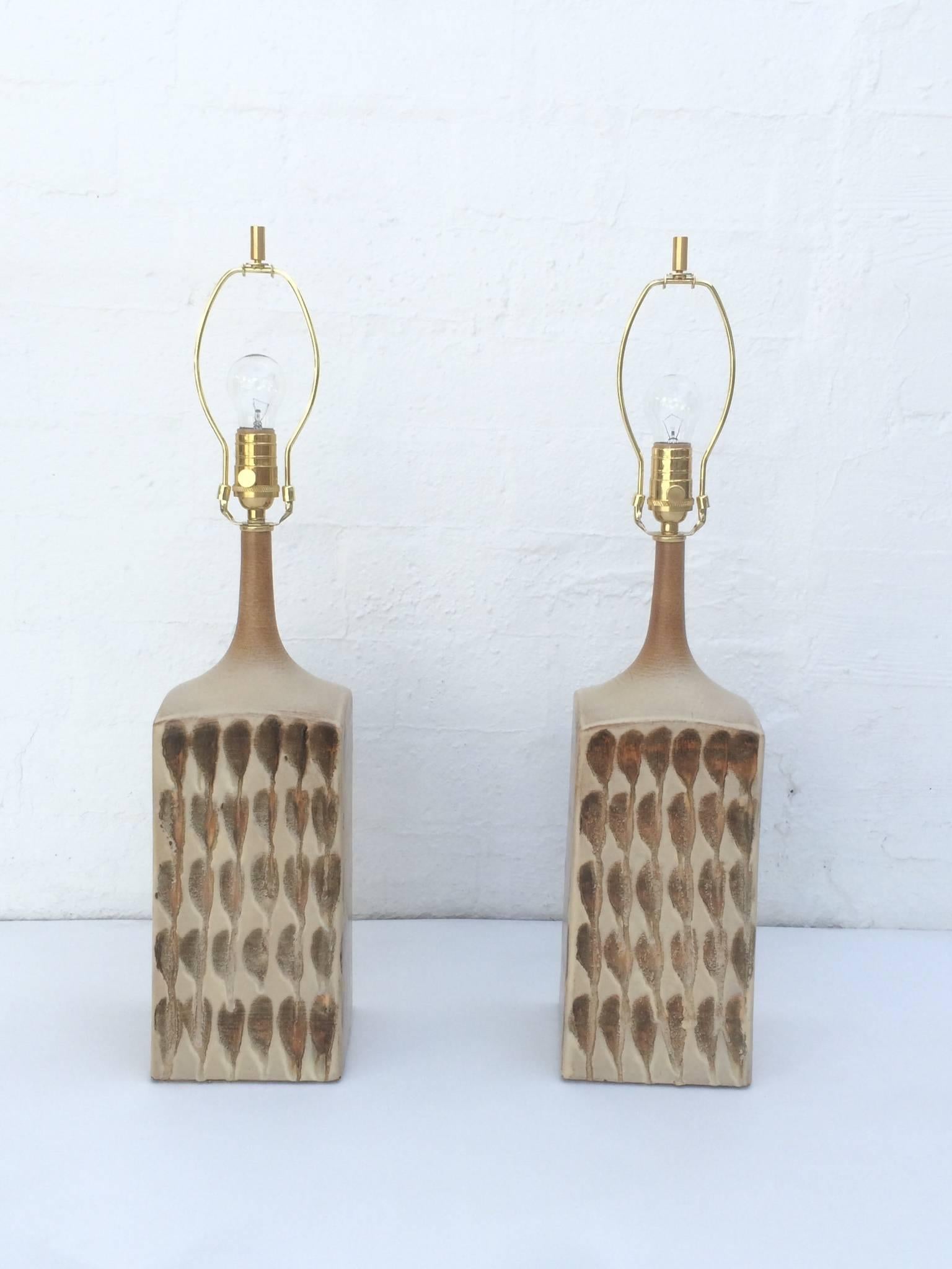 Brass Ceramic Studio Table Lamps