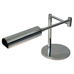 Chrome Adjustable Table Lamps by Koch & Lowy