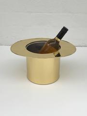 Italian Brass Top Hat Ice Bucket