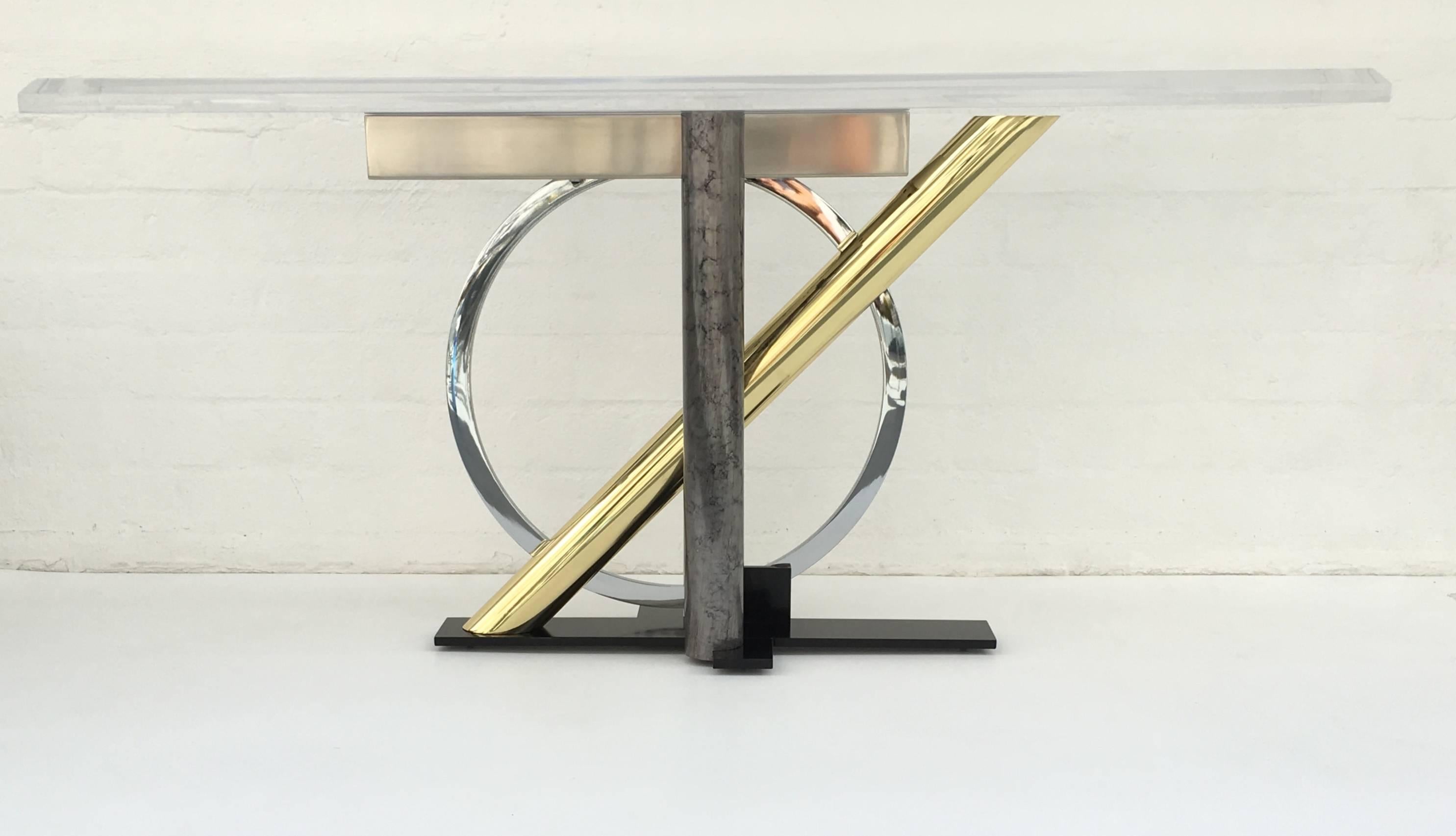 Post-Modern Sculptural Console Table by Kaizo Oto for Design Institute of America