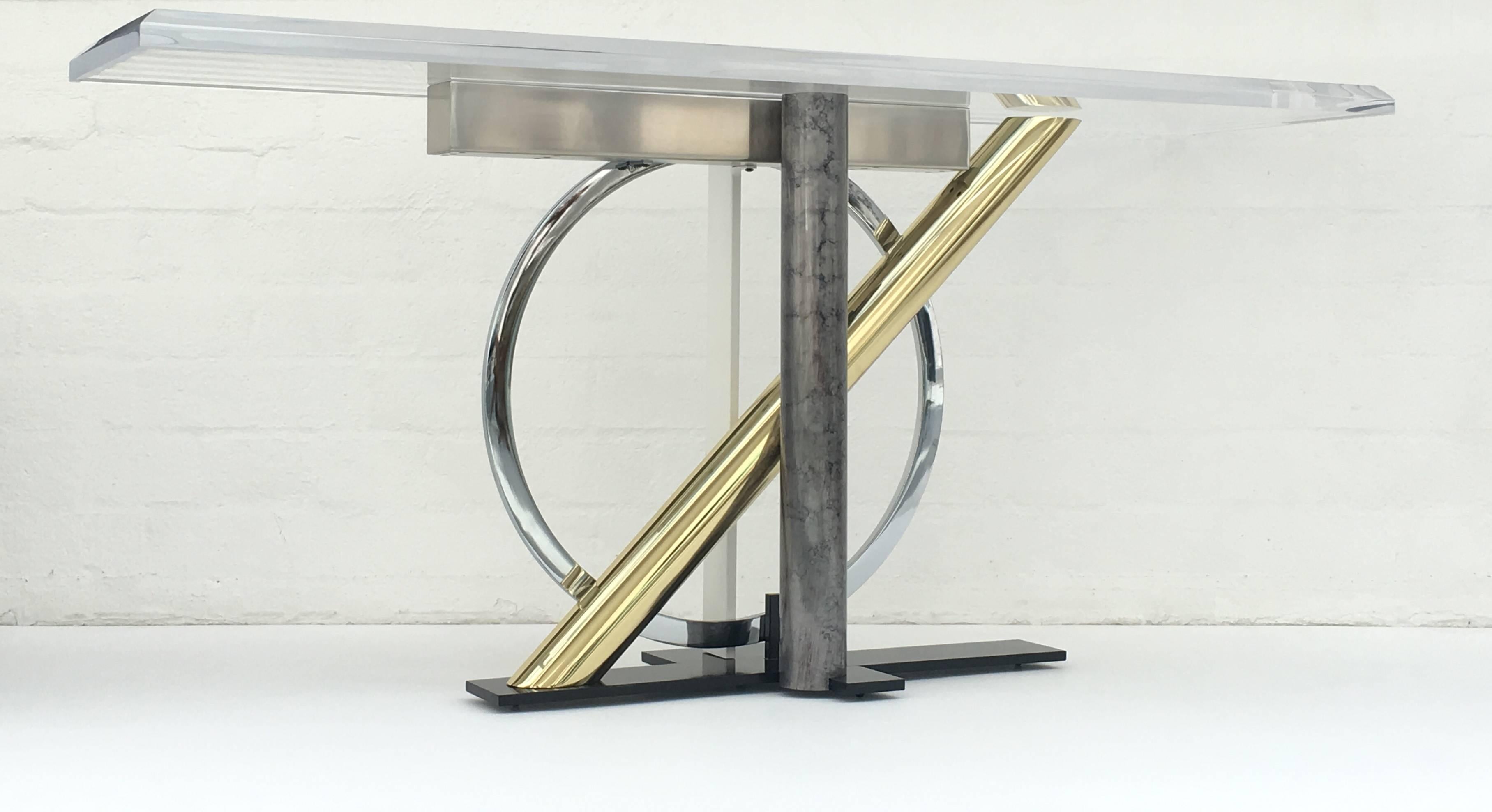 American Sculptural Console Table by Kaizo Oto for Design Institute of America
