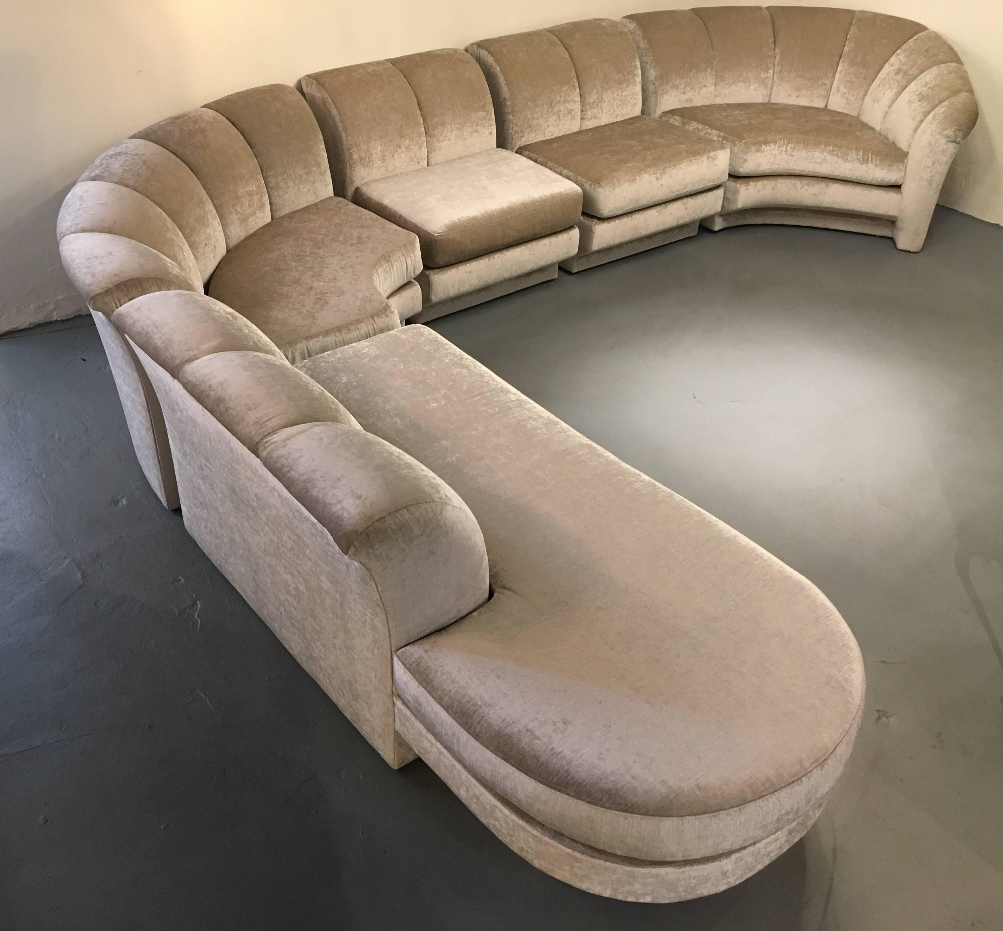 Modern Five-Piece Sectional Sofa by Milo Baughman for Thayer Coggin