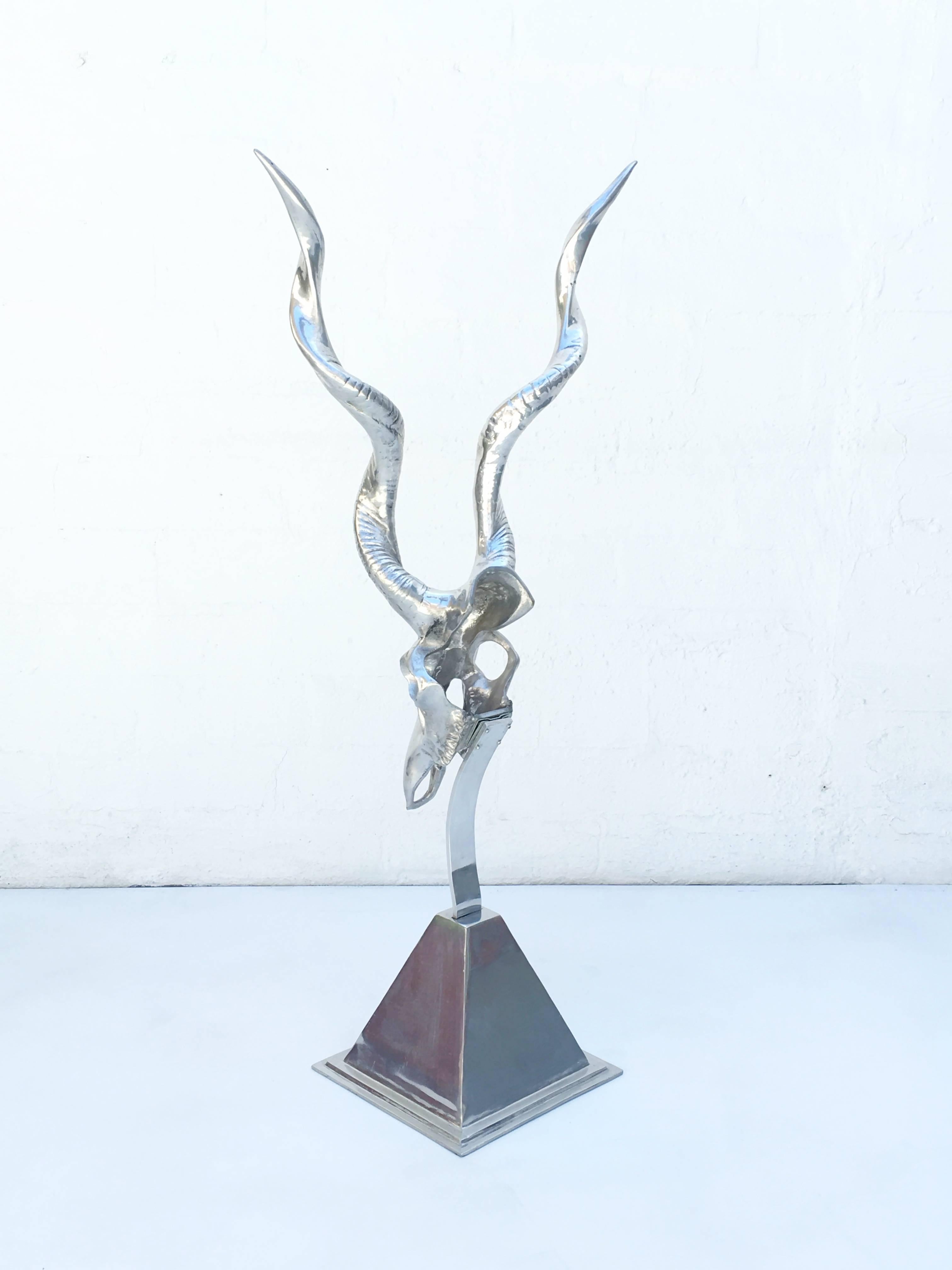 American Polished Aluminum Sculpture by Arthur Court