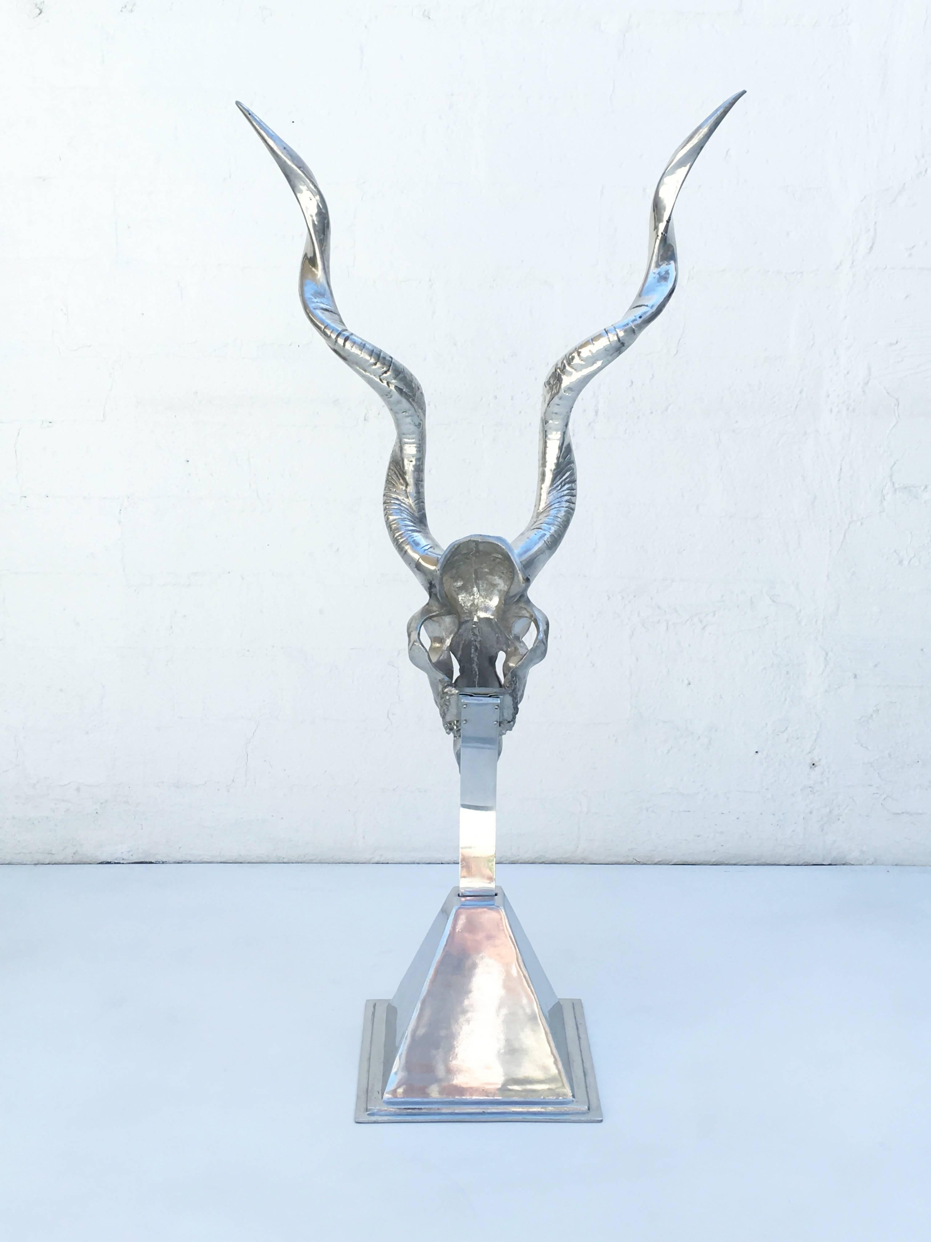 Polished Aluminum Sculpture by Arthur Court In Excellent Condition In Palm Springs, CA