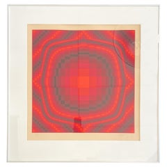 Victor Vasarely "Red Tundra“ Original Serigraph