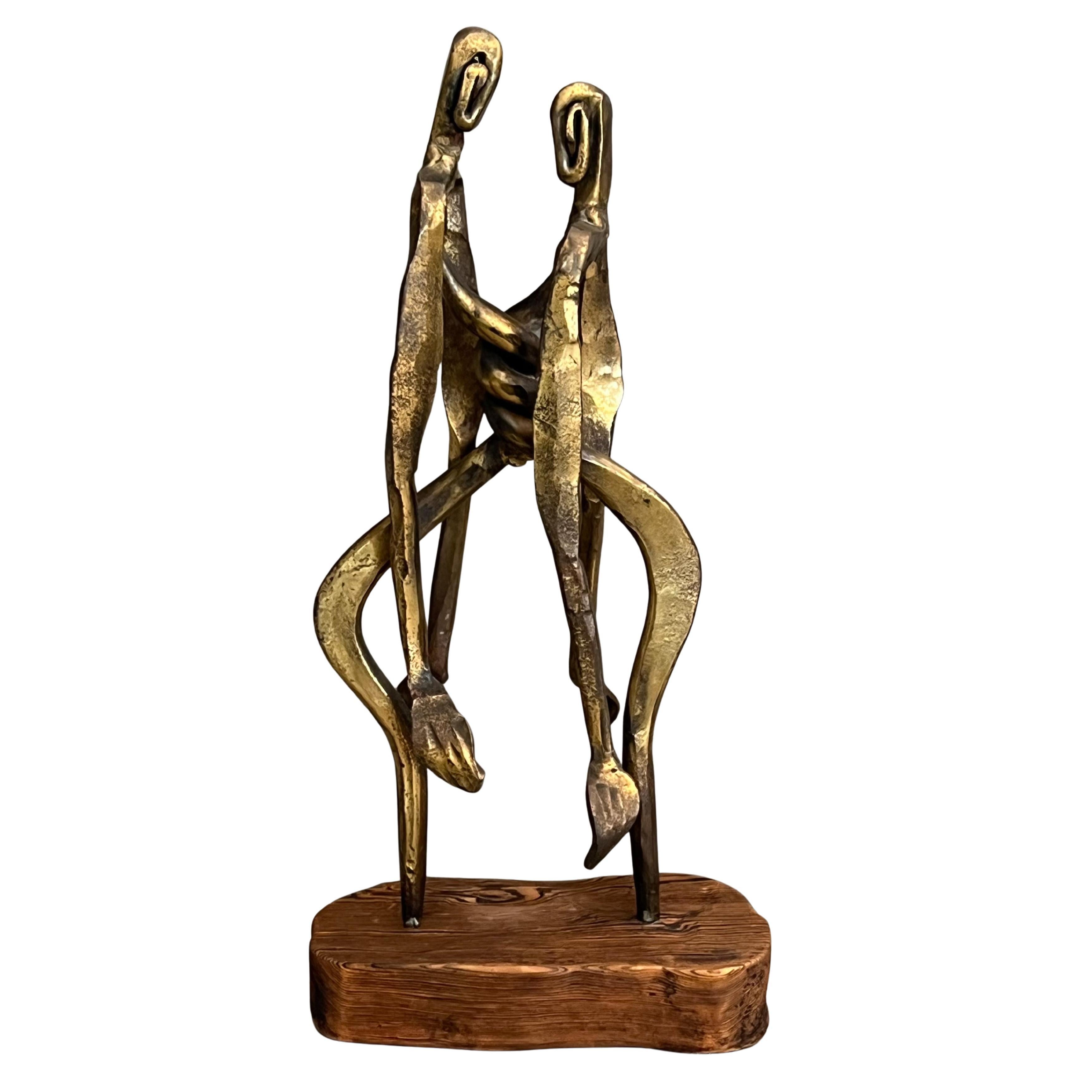 Sculpture en bronze de Harold Kerr, années 1970
