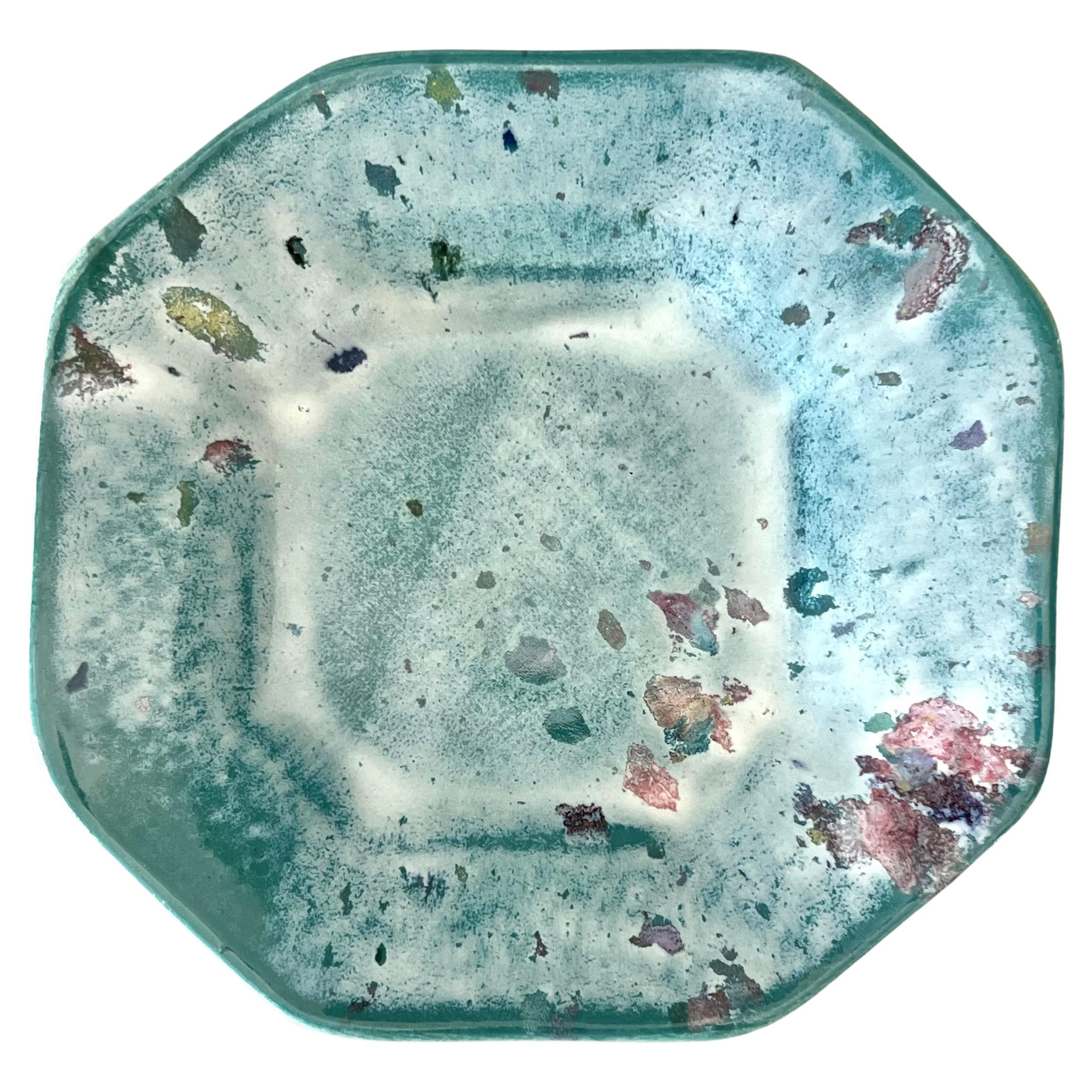 Steve Chase Studio Pastel Speckled Ceramic Dish For Sale