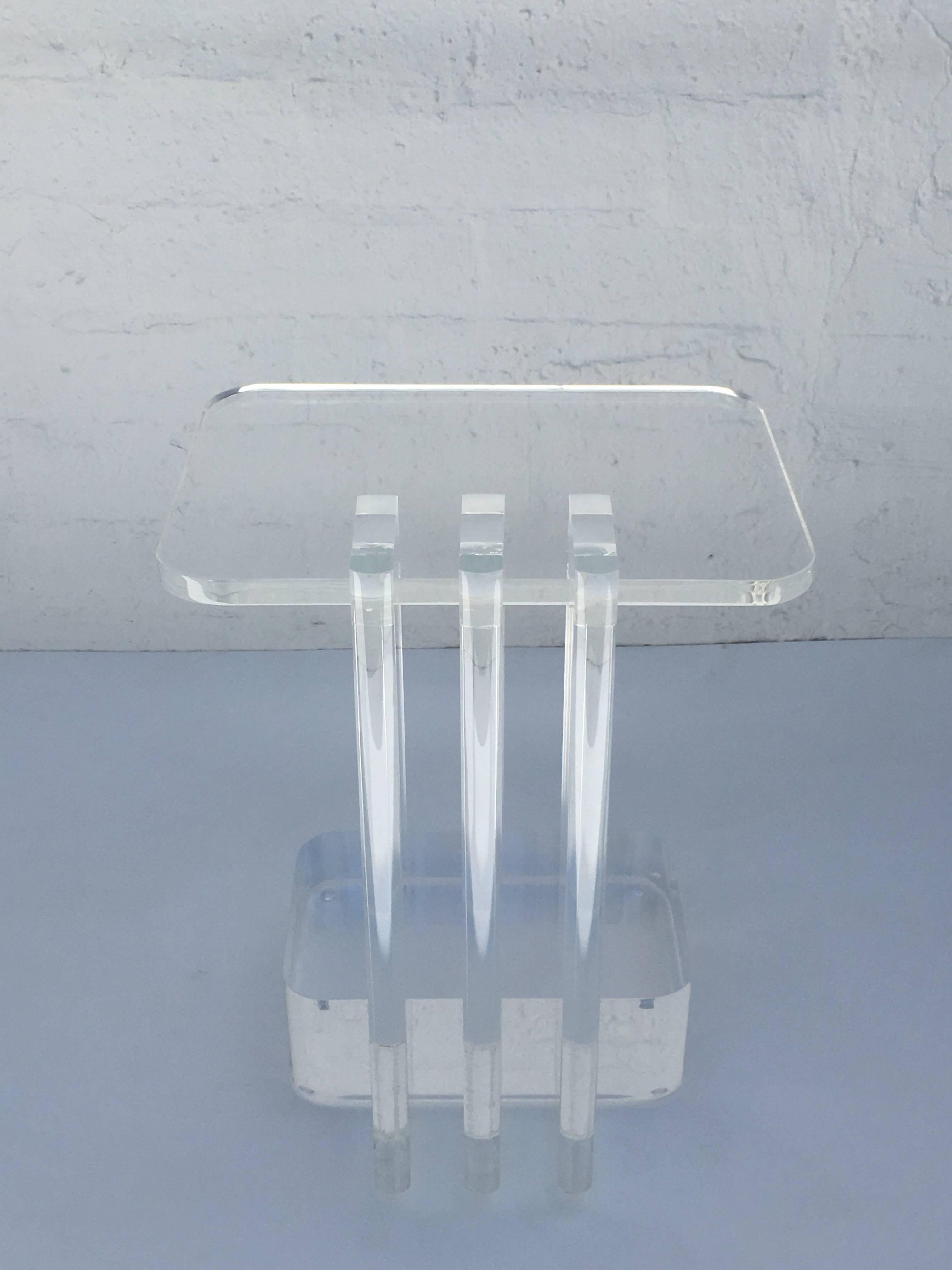 French Acrylic Occasional Table by Les Prismatiques