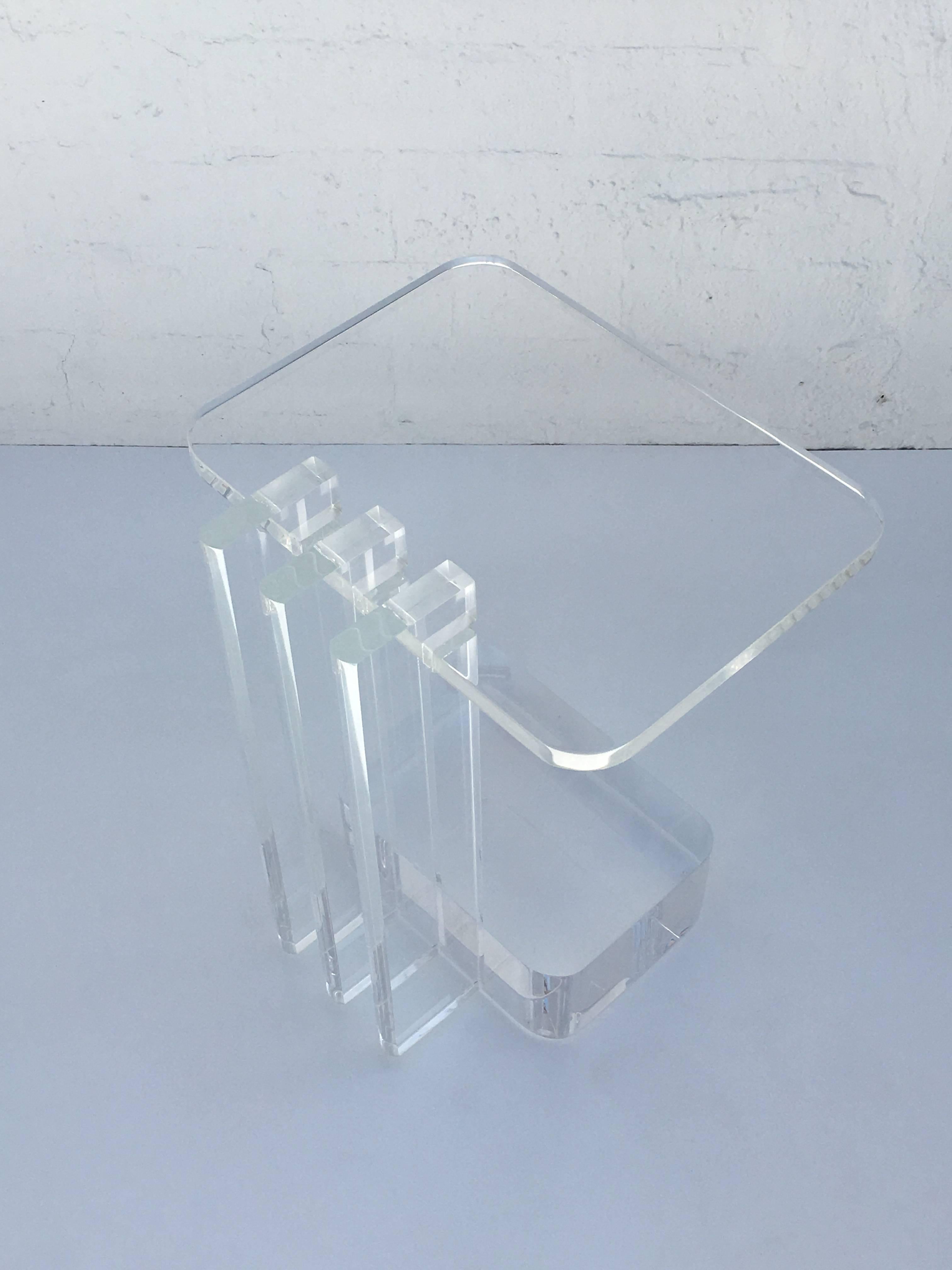 Polished Acrylic Occasional Table by Les Prismatiques