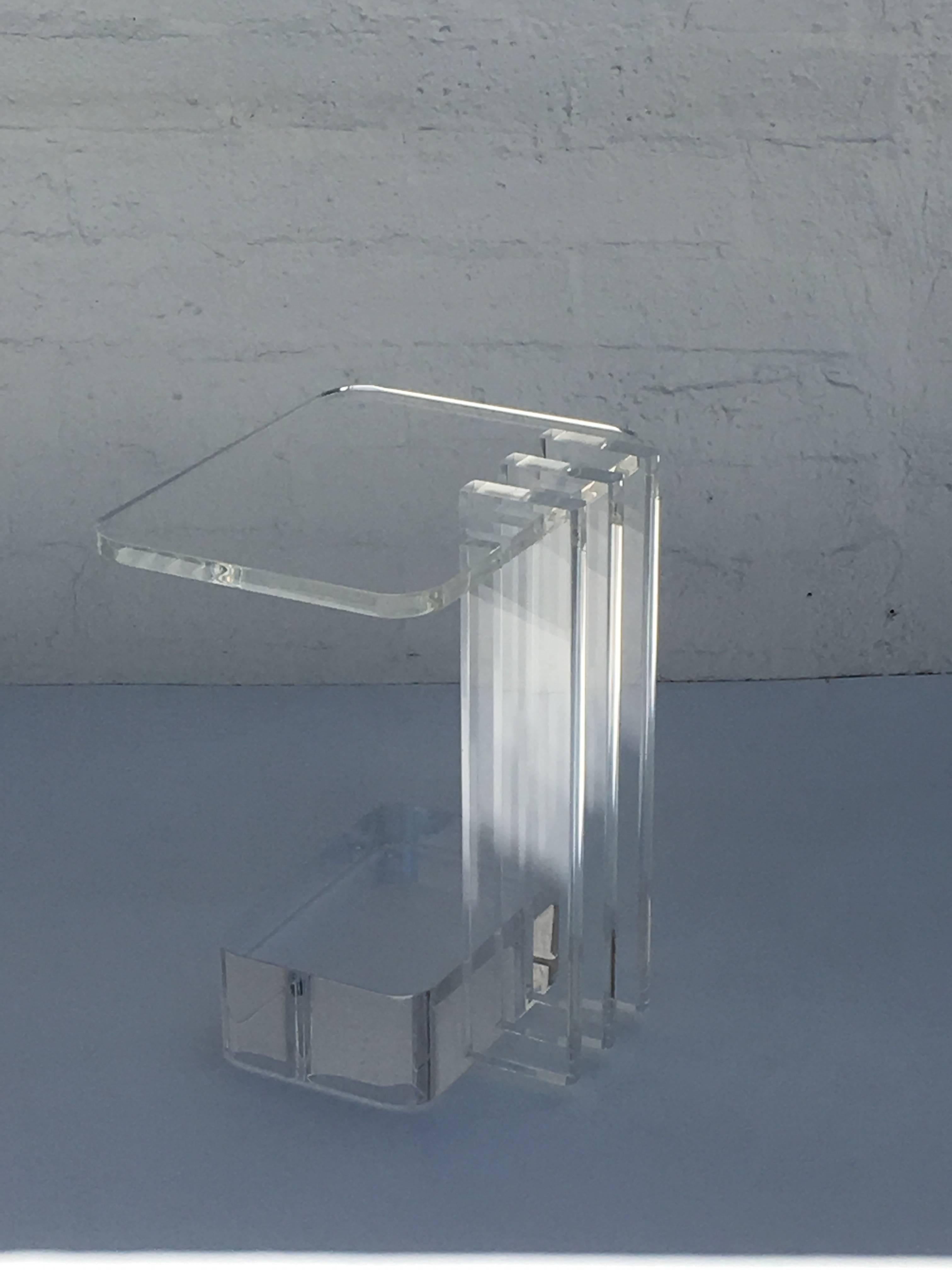 Acrylic Occasional Table by Les Prismatiques In Excellent Condition In Palm Springs, CA