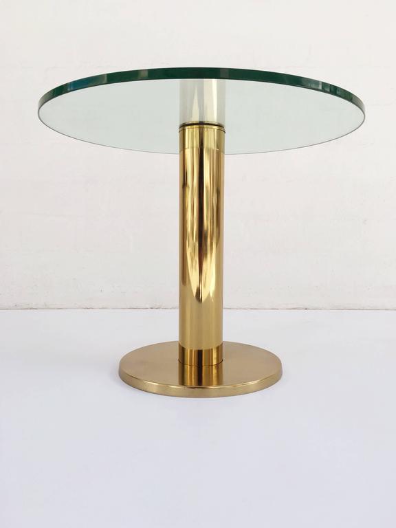 Brass and Glass Side Table by Pace Collection at 1stDibs