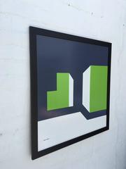 Original Enamel Abstract Painting by American Artist Rick Orr