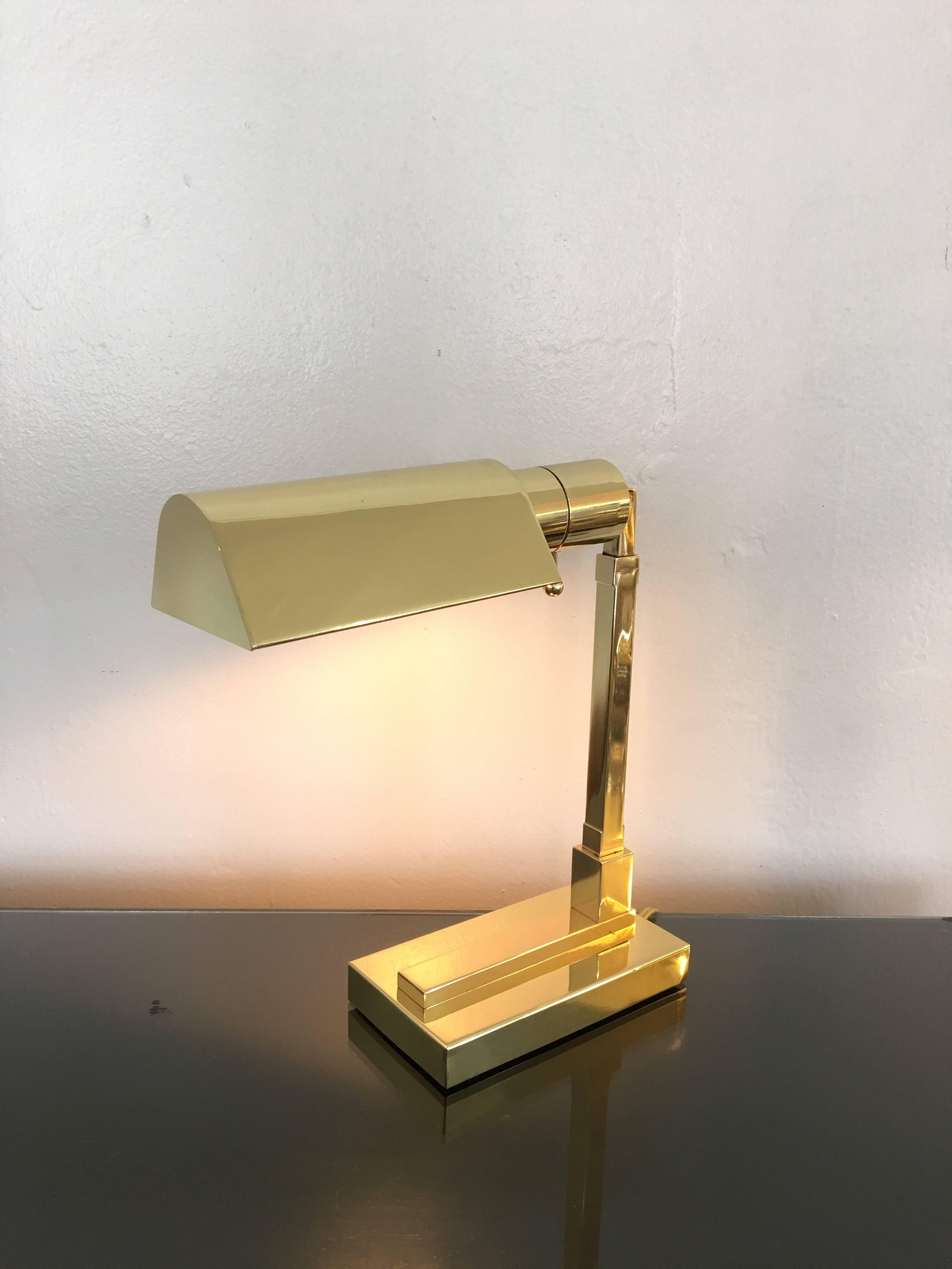 Polished Brass Desk Lamp by Casella 1