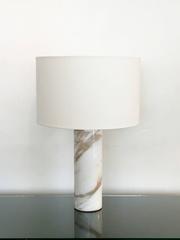 Italian Carrera Marble Table Lamp by Nessen