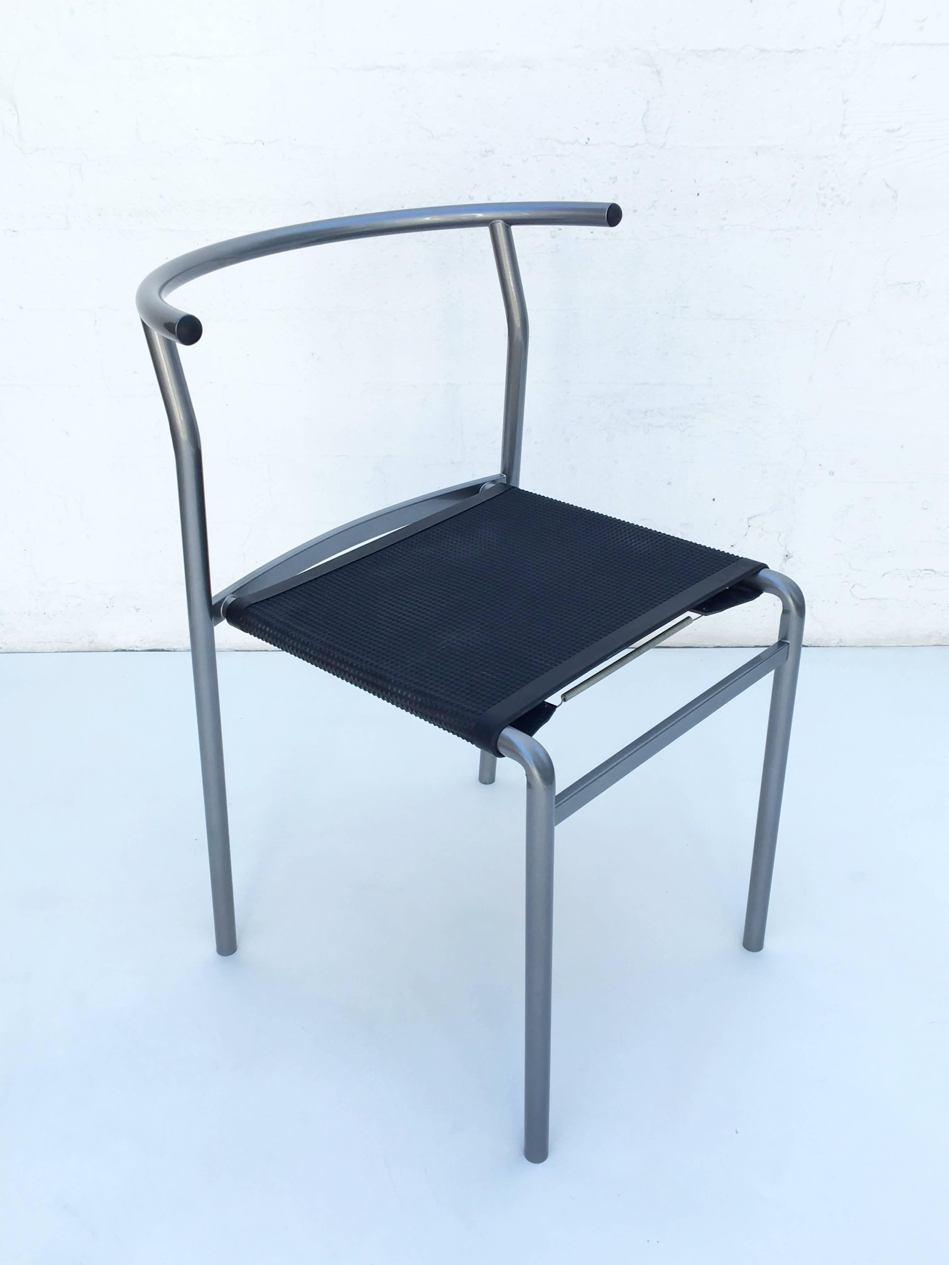 italien Quatre chaises de piquet de café par Philippe Starck pour Cerruti Baleri en vente