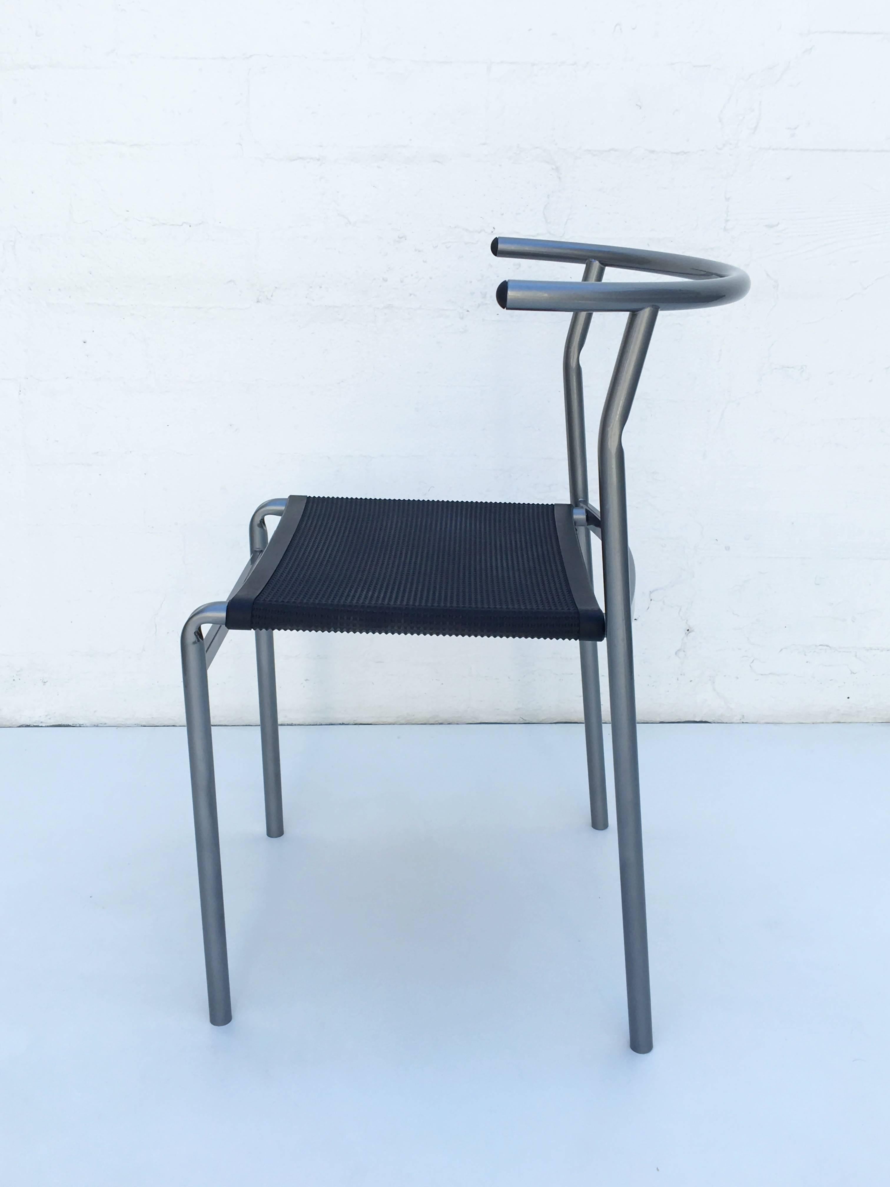 Postmoderne Quatre chaises de piquet de café par Philippe Starck pour Cerruti Baleri en vente