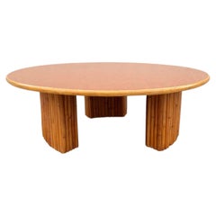 Paul Frank Rattan Round Coffee Table
