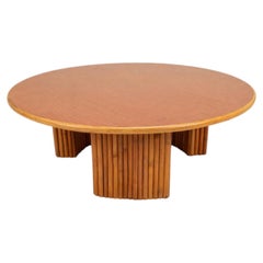 Paul Frank Rattan Round Coffee Table