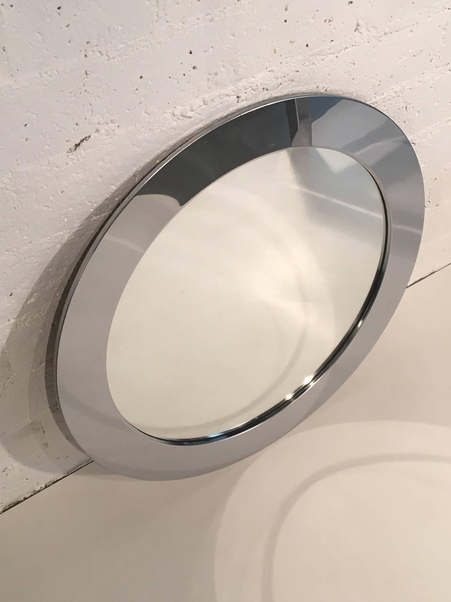 American 1970s Chrome Mirror by Curtis Jeré for Artisan House For Sale