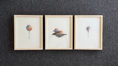 Eric Nash Original Color Pencil Drawing of 76 Gas Station Signs