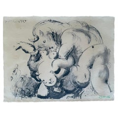 Litografia originale di Pablo Picasso “Minotaure”, 1967