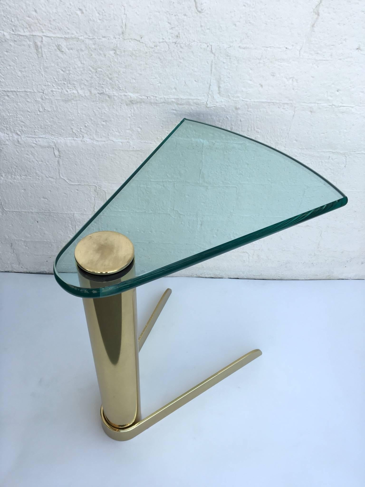 Modern Brass and Glass Occasional Table by Pace Collection