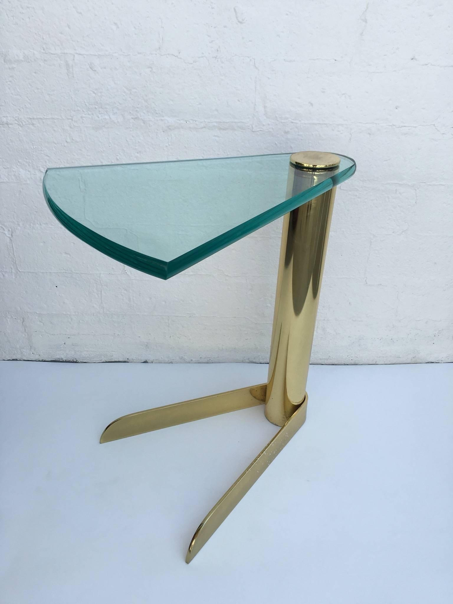 Late 20th Century Brass and Glass Occasional Table by Pace Collection