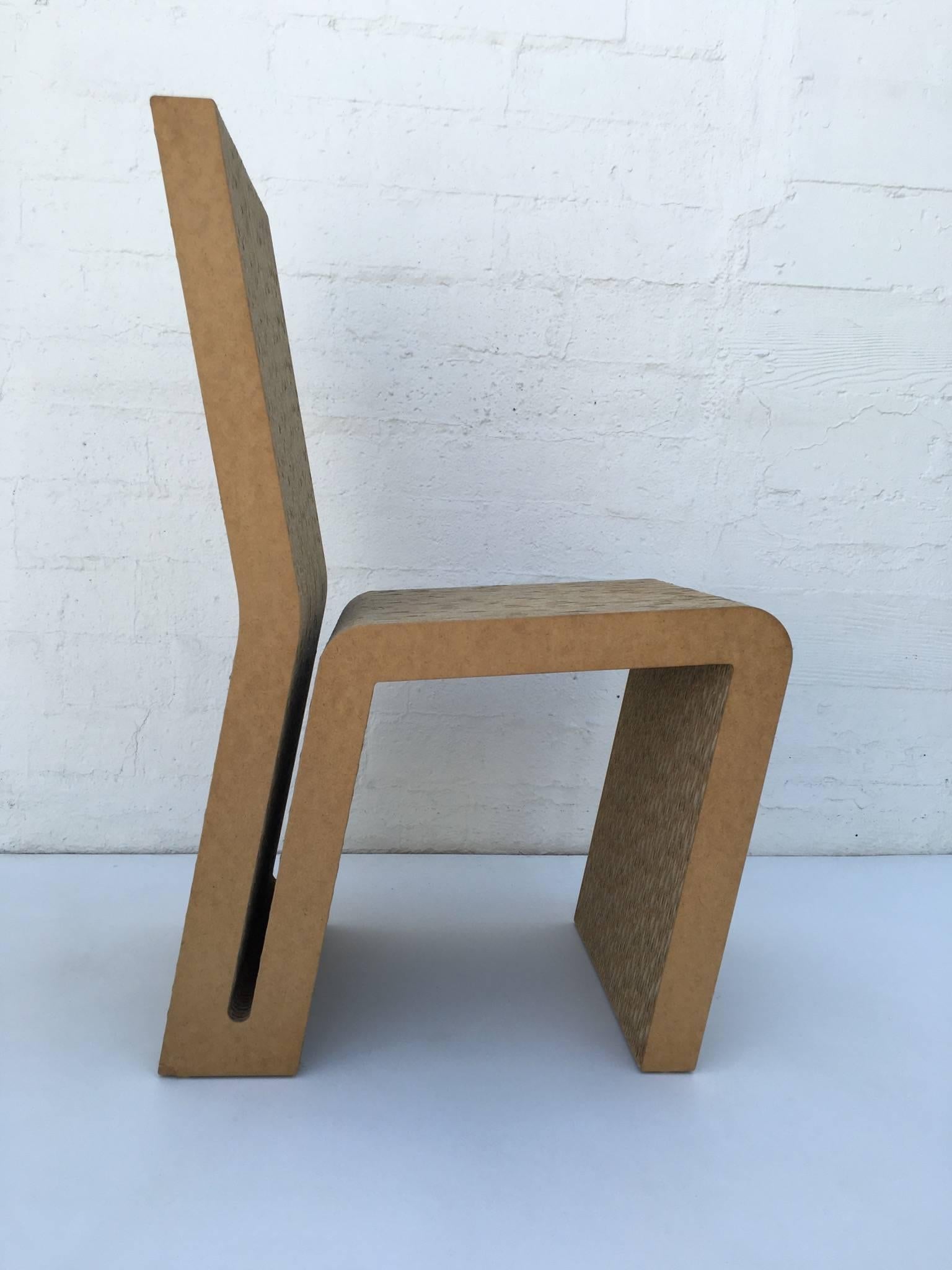 Easy Edges Cardboard Side Chair by Frank Gehry In Excellent Condition In Palm Springs, CA