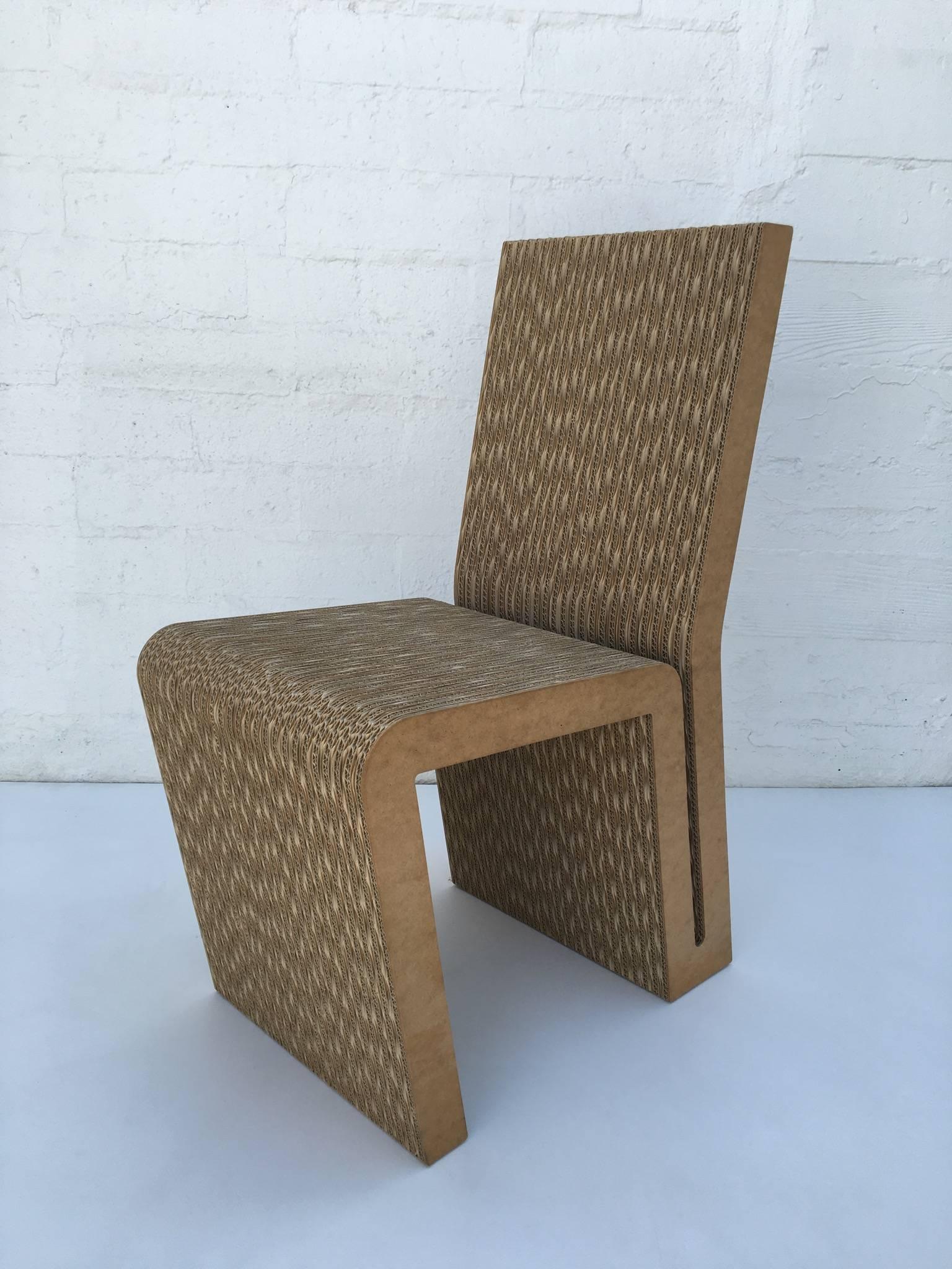Late 20th Century Easy Edges Cardboard Side Chair by Frank Gehry
