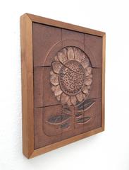 1973 Studio Ceramic Tile Art by D. Cunningham
