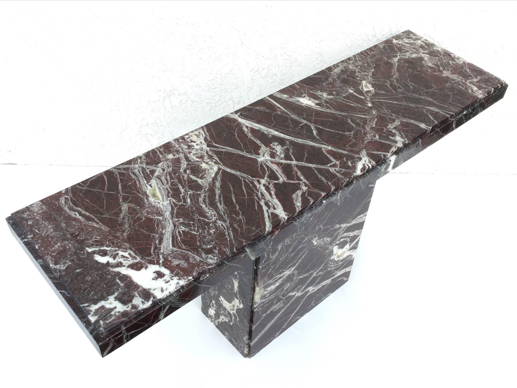 Modern Italian Marble Console Table