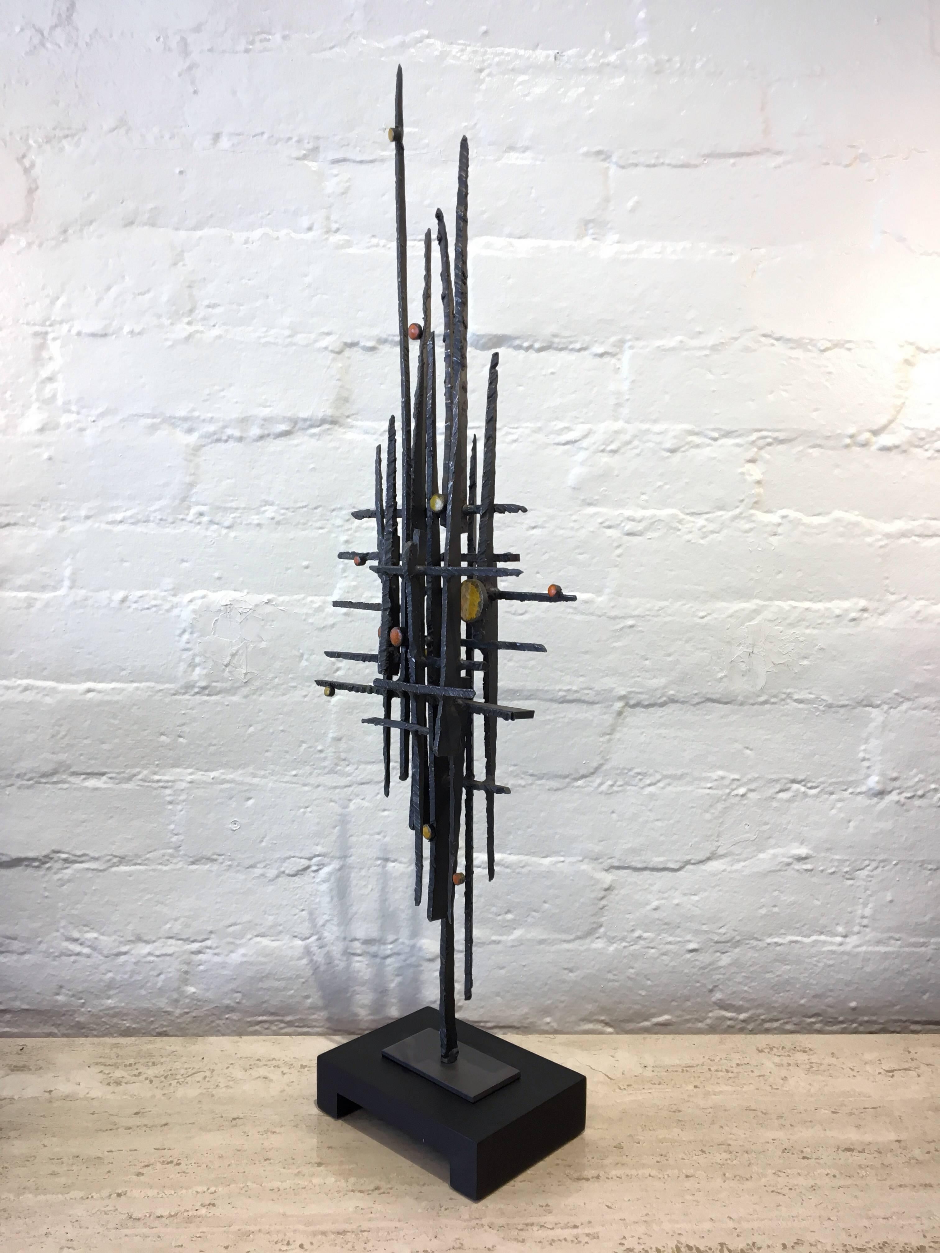 Brutalist Steel Sculpture by John De La Rosa In Excellent Condition In Palm Springs, CA