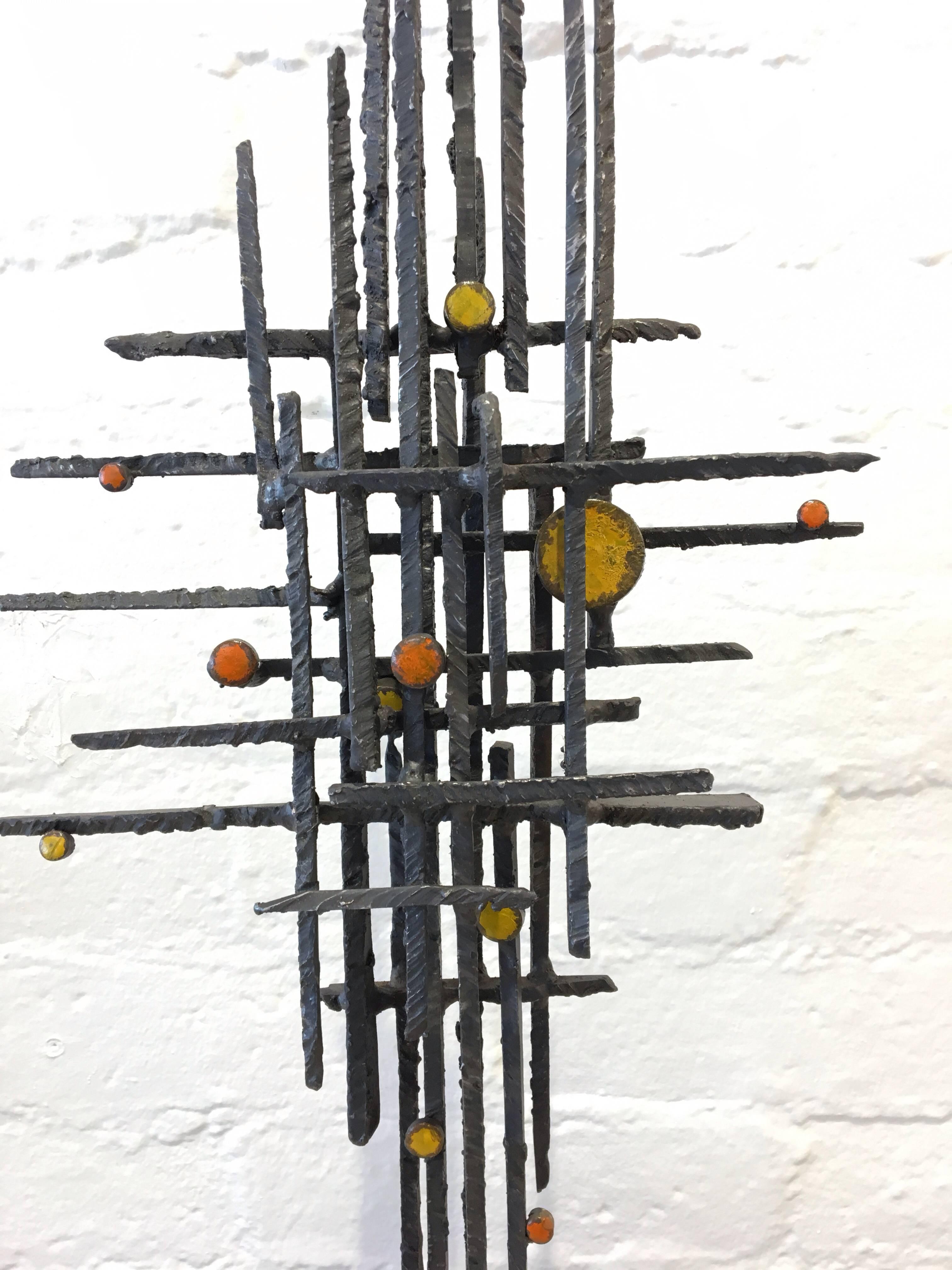 Contemporary Brutalist Steel Sculpture by John De La Rosa